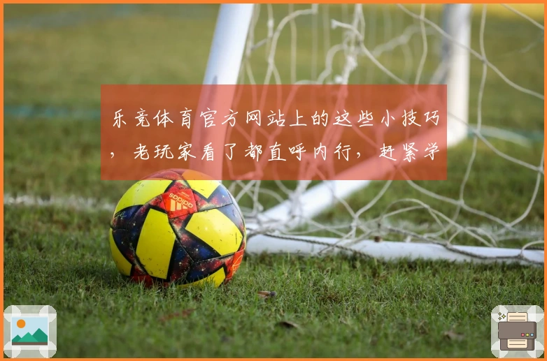 乐竞体育官方网站上的这些小技巧，老玩家看了都直呼内行，赶紧学起来！